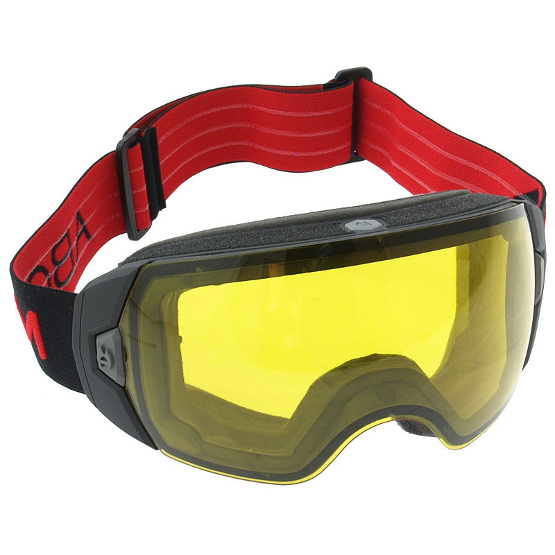 Abom Imfria skoterglasgon Goggles (Heet) Lumen Yellow, Svart/Rd